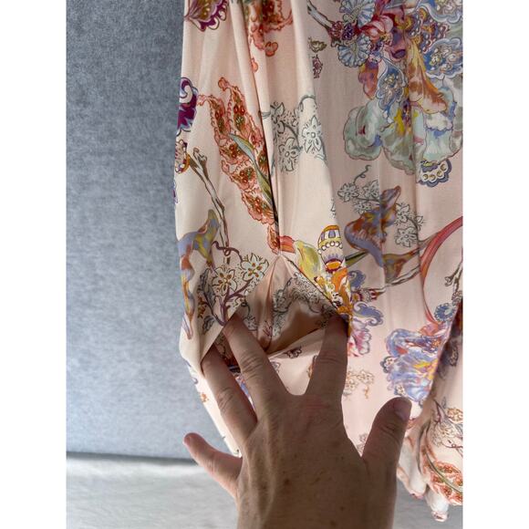 Papinelle Women’s sz L Floral Night Gown Pajamas  Soft Cozy Pockets Knee Length - Picture 8 of 13